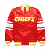 Cheerleaders Kansas City Chiefs Red Jacket | Bold Satin Game Day Style