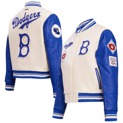 Brooklyn Dodgers Retro Classic Varsity Jacket | Royal Blue & White Baseball Style