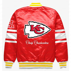 Cheerleaders Kansas City Chiefs Red Jacket | Bold Satin Game Day Style