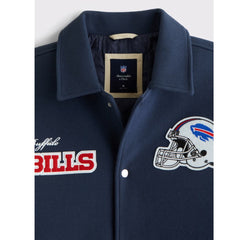 Buffalo Bills 2024 Varsity Jacket | Classic Blue Wool & Leather Design