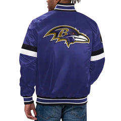 Baltimore Ravens Purple Varsity Jacket | Bold Satin Sportswear