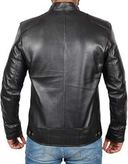 Men's 100% Lambskin Leather Motorcycle Jacket | Classic Cafe Racer | Best Leather House