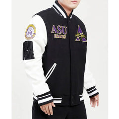 Alcorn State University Varsity Jacket | Iconic Black and White Collegiate Style