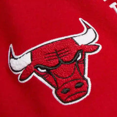 Chicago Bulls OVO Red Varsity Jacket | Bold Wool Fabric Design