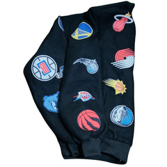 Collage Patch Jacket | Stylish Black Wool-Blend Varsity Design