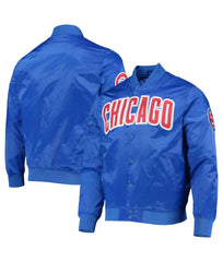 Chicago Cubs Blue Varsity Jacket | Iconic Royal Blue Satin Design