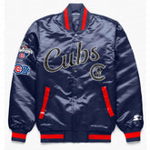 Chicago Cubs Navy Satin Jacket | Bold Navy Blue Sportswear