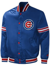 Chicago Cubs Navy Satin Jacket | Bold Navy Blue Sportswear