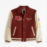 Kansas City Chiefs Varsity Jacket | Classic Red Wool & Leather Design