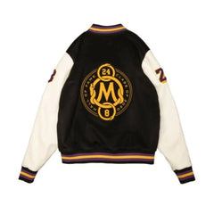 KB LA Hall of Fame Varsity Jacket | Premium Black & White Wool and Leather