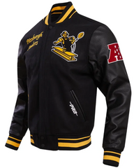 Pittsburgh Steelers Black Varsity Jacket | Wool & Leather Design