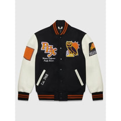 Phoenix Suns OVO Varsity Jacket | Black & White Wool Blend Design