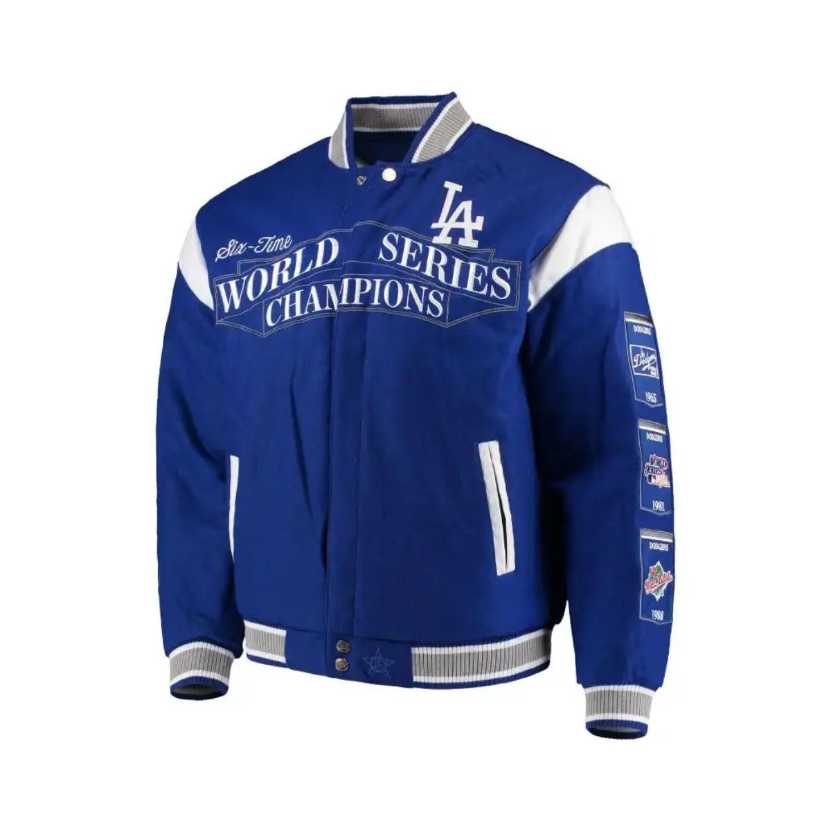 Dodgers Commemorative Championship Jacket | Classic Blue Wool Varsity Style