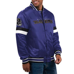 Baltimore Ravens Purple Varsity Jacket | Bold Satin Sportswear
