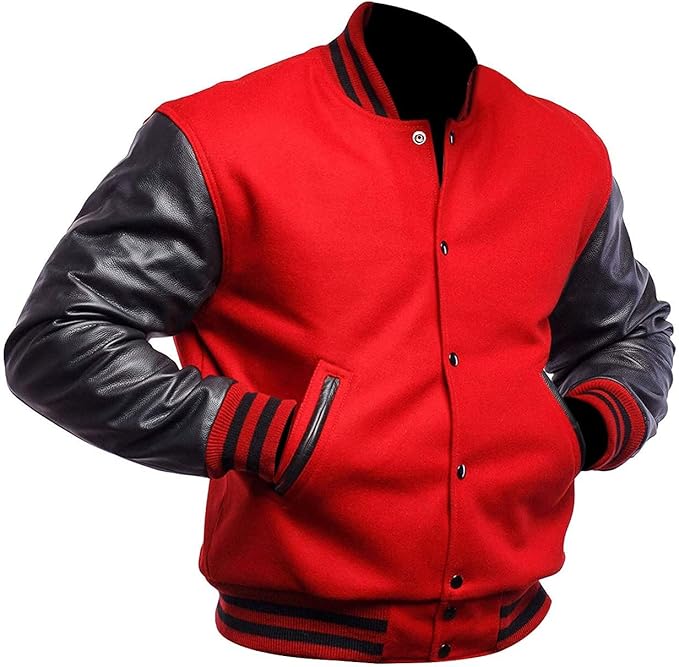 Men’s Handmade High School Letterman Jacket – Premium Quality Stitching