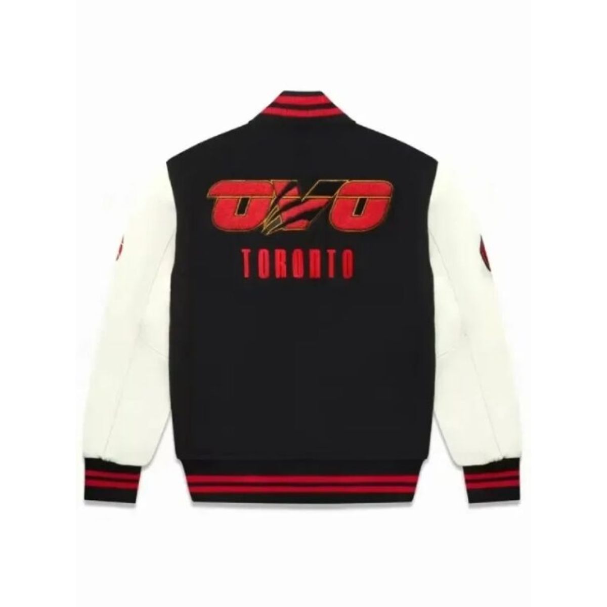 Toronto Raptors OVO Varsity Jacket | Black & White Wool & Leather