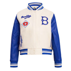 Brooklyn Dodgers Retro Classic Varsity Jacket | Royal Blue & White Baseball Style
