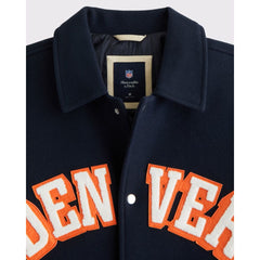 Denver Broncos Varsity Jacket | Classic Navy Blue Wool Sportswear