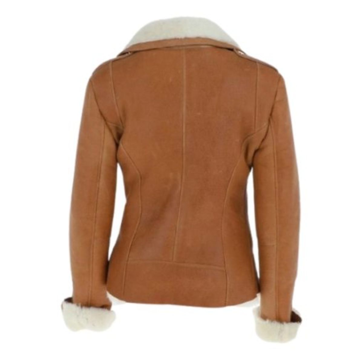 Women’s Tan Brown Shearling Leather Jacket | Stylish Winter Outerwear