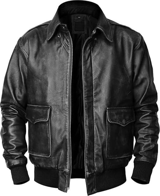 Men’s Goatskin A-2 Leather Bomber Jacket | Best Leather House