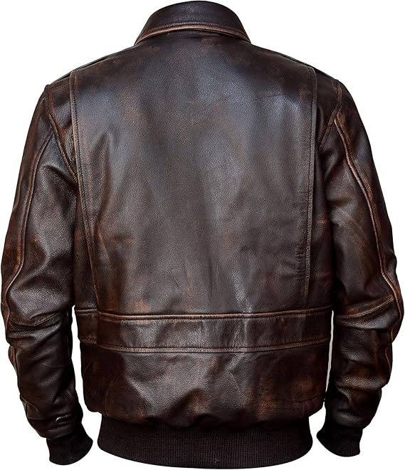 Men’s Goatskin A-2 Leather Bomber Jacket | Best Leather House