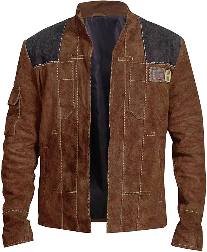 Men's Suede Leather Jacket with Stand-Up Collar | Best Leather House