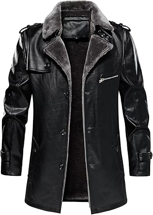 Men’s Quilted Real Leather Jacket with Hoodie Collar | Best Leather House