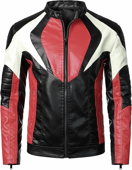 Stylish Men’s Faux Leather Biker Jacket | Lightweight & Unique Design