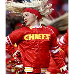 Cheerleaders Kansas City Chiefs Red Jacket | Bold Satin Game Day Style