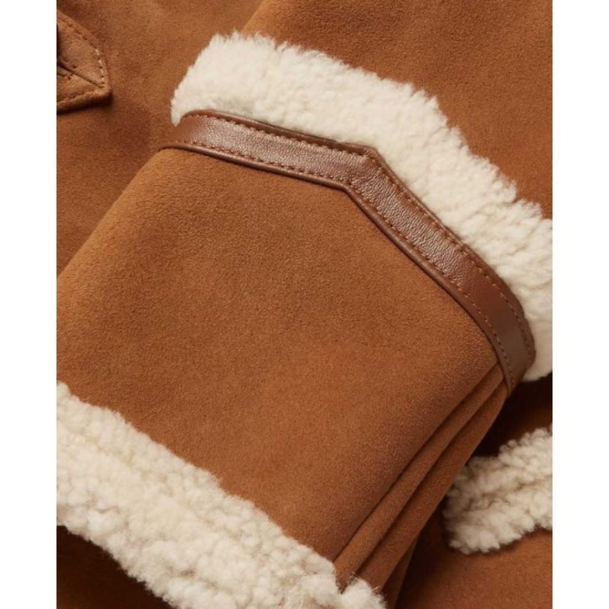 Kingsman The Golden Circle Harry Hart Shearling Jacket | Brown Suede Leather with Fur Collar