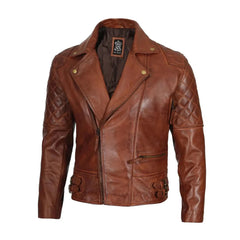 Dark Brown Quilted Asymmetrical Leather Jacket | Timeless Style with Modern Edge