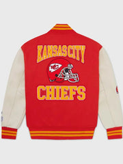 Kansas City Chiefs OVO Jacket | Classic Red & White Wool and Leather Design