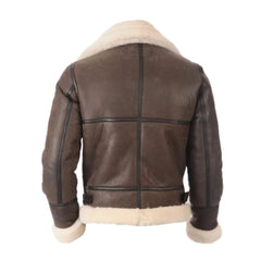 Men B3 Bomber Shearling Leather Jacket | Genuine Leather with Shearling Lining