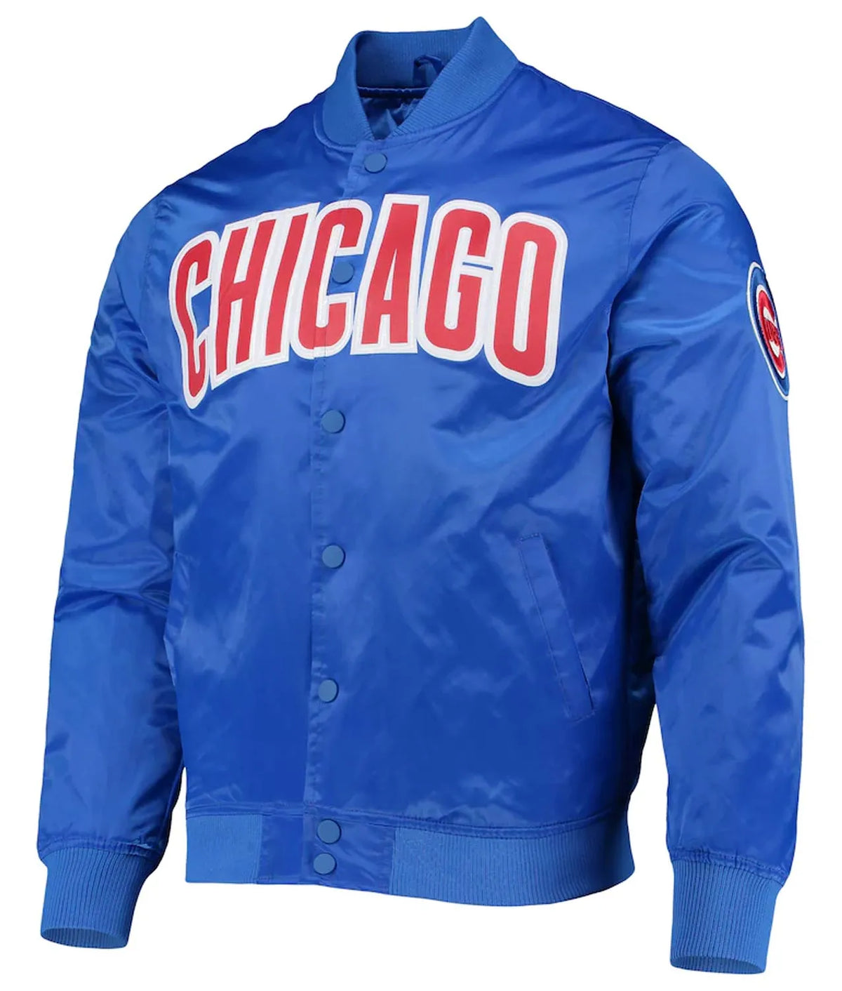 Chicago Cubs Blue Varsity Jacket | Iconic Royal Blue Satin Design
