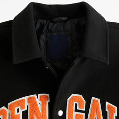 Cincinnati Bengals Varsity Jacket | Classic Black Wool & Leather Design