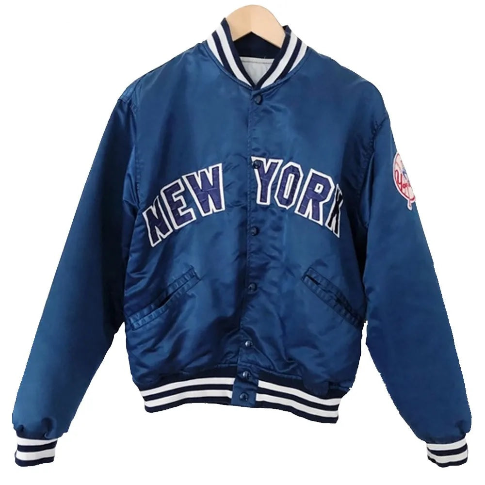 NY Yankees Dugout Satin Jacket | Bold Satin Design in Multiple Colors