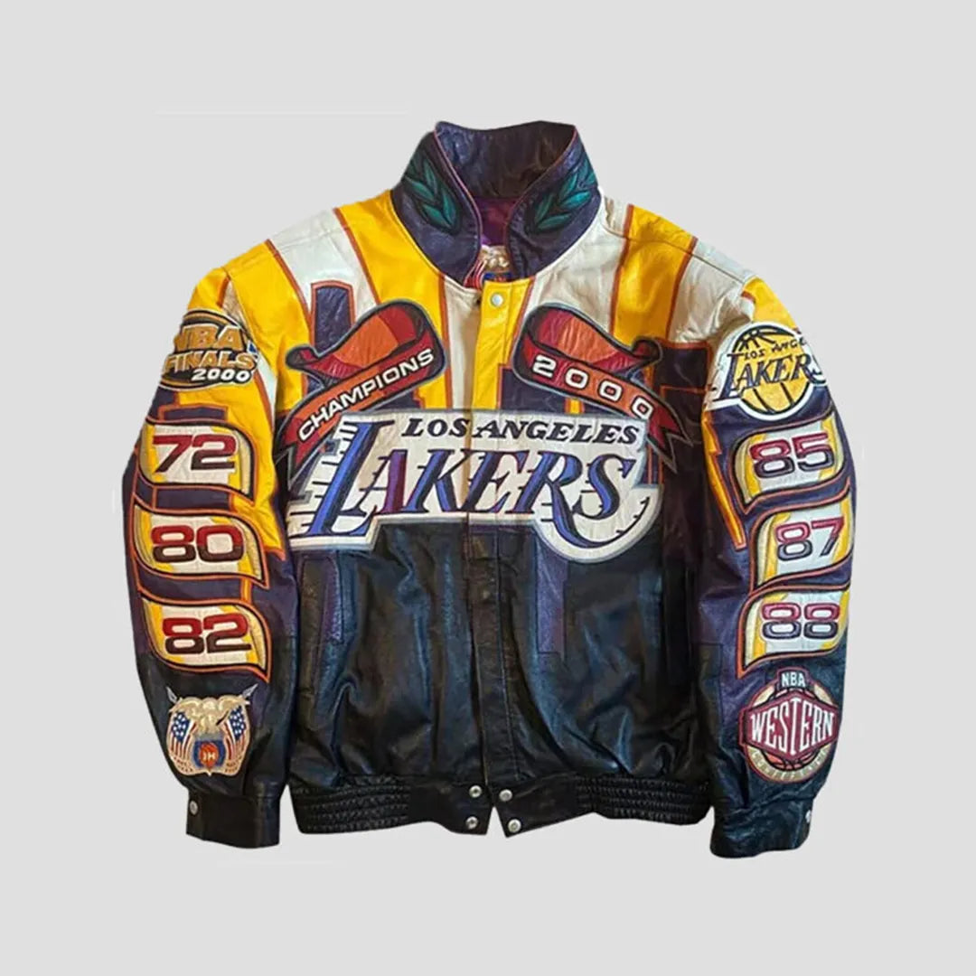 Nicholas Championship Leather Jacket | Bold and Stylish Racing-Inspired Design