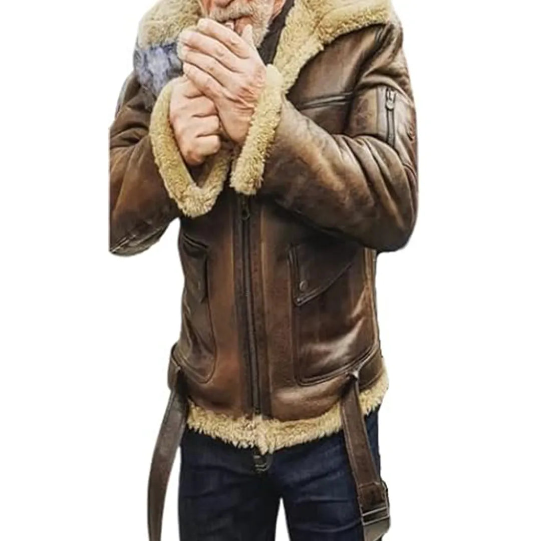 Arnold Schwarzenegger Aviator RAF B6 Shearling Jacket | Classic Style for Iconic Looks